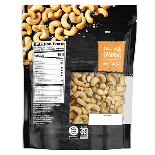 Great Value Deluxe Whole Cashews – 30 Oz – Pantry Staple